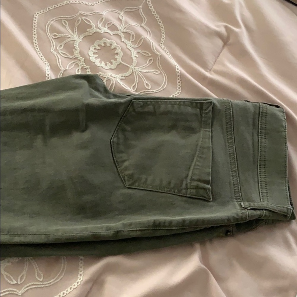 Olive green express jeans